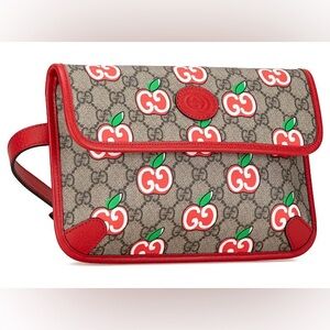 Authentic Gucci Supreme GG Apple Bumbag Crossbody Bag